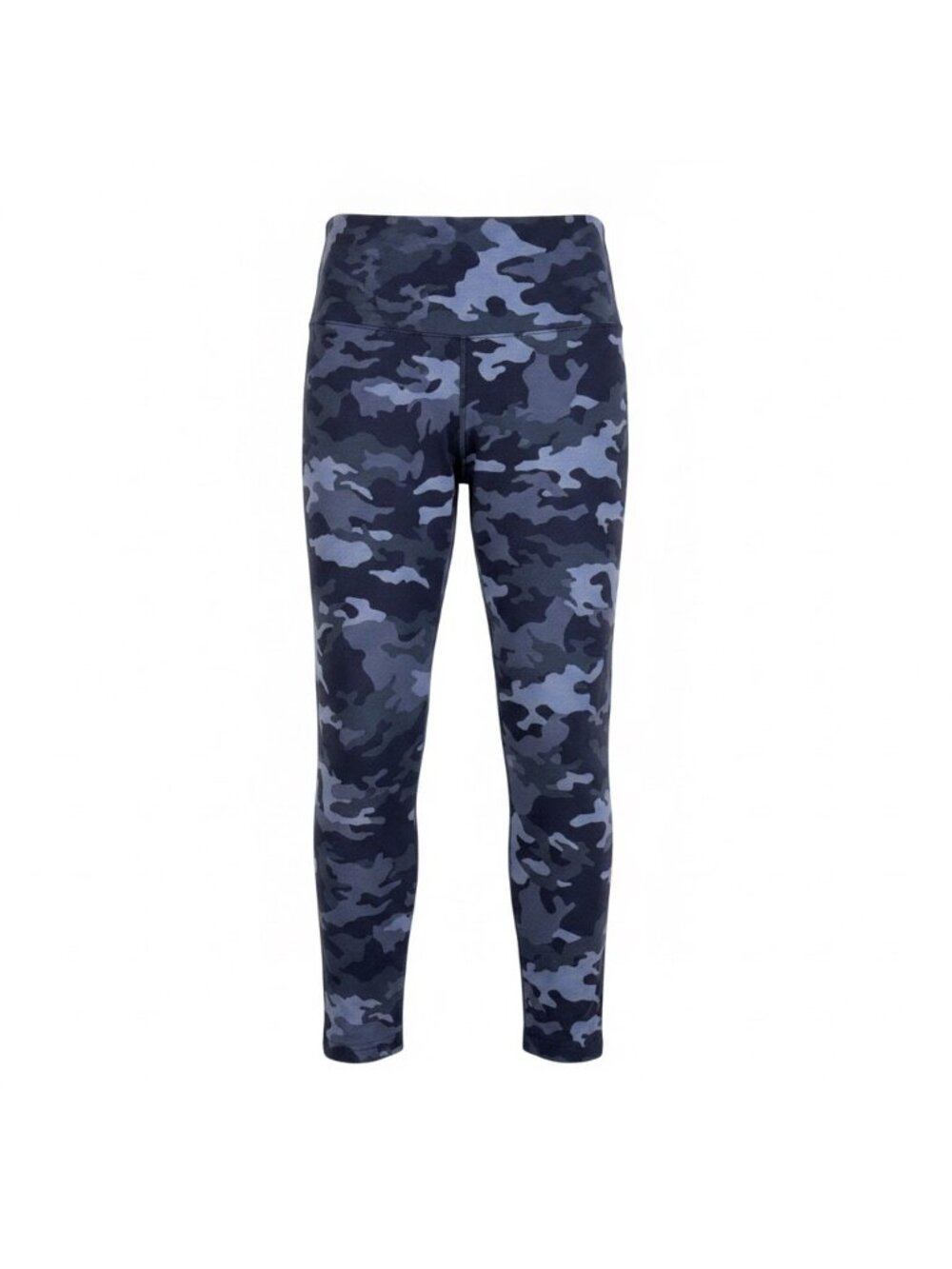 Terra & Sky Womens Blue Camouflage Stretch High-Waist Leggings 1X (16W-18W)